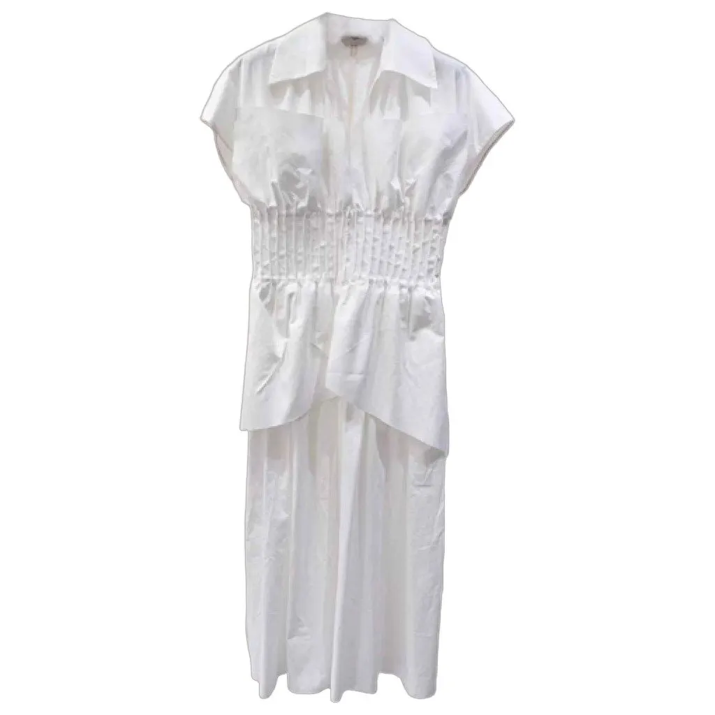 Fendi White Cotton Dress White Cotton Very good - Front View