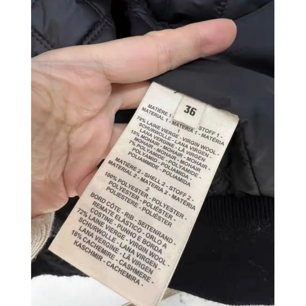 Hermes Black Wool Coat Black Wool Very good - Model View