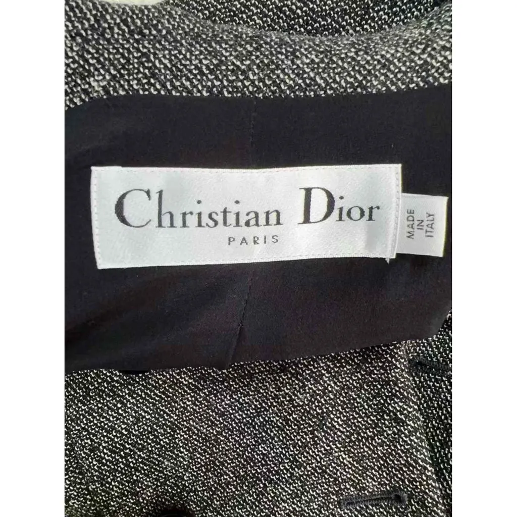 Dior Grey Wool Dress Grey Wool Very good - Inside View