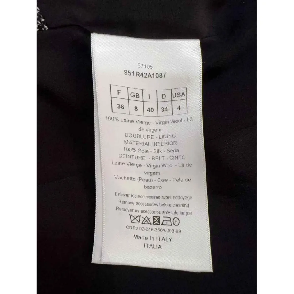 Dior Grey Wool Dress Grey Wool Very good - Model View