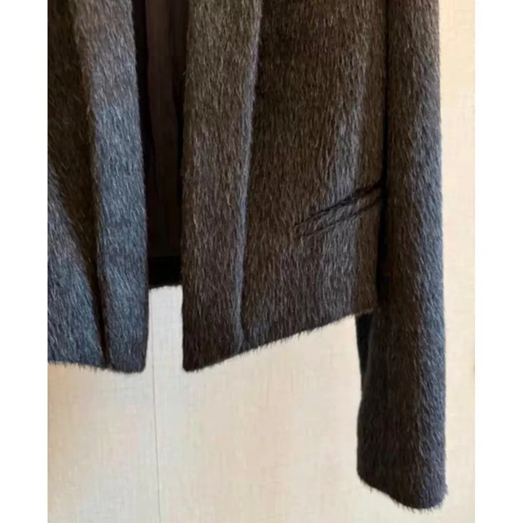 Brunello Cucinelli Grey Wool Coat Grey Wool Very good - Inside View