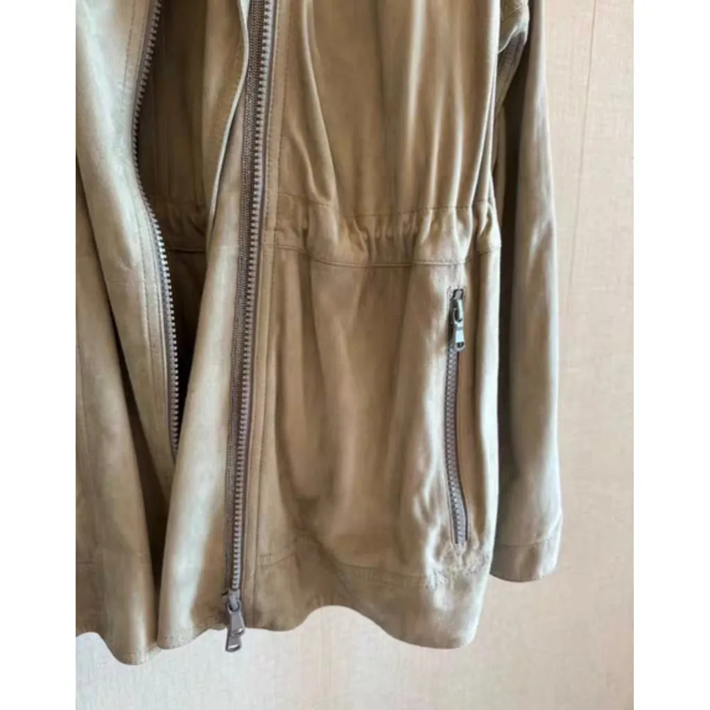 Brunello Cucinelli Beige Leather Jacket Beige Leather Very good - Inside View