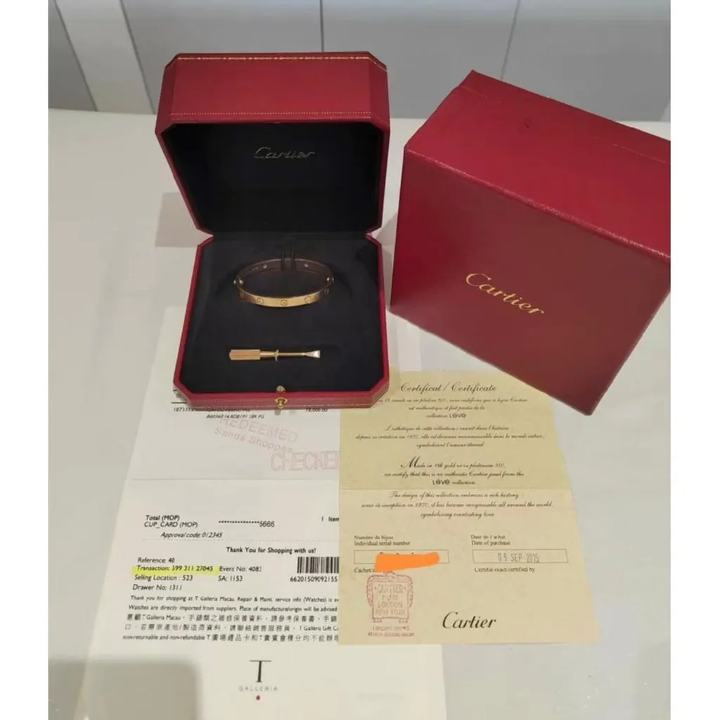 Cartier Love Pink Gold Bracelet MultiColor Very good - Model View