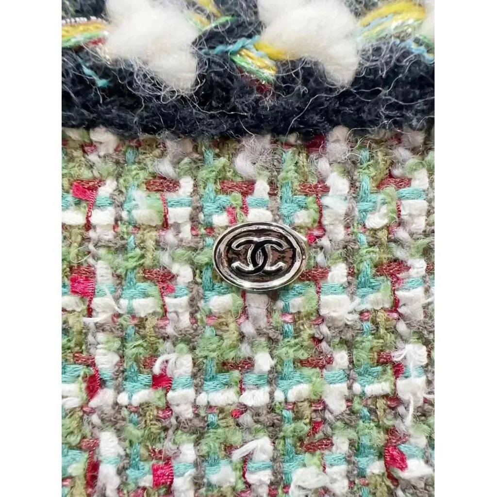 Chanel Tweed Dress MultiColor Tweed Very good - Box View