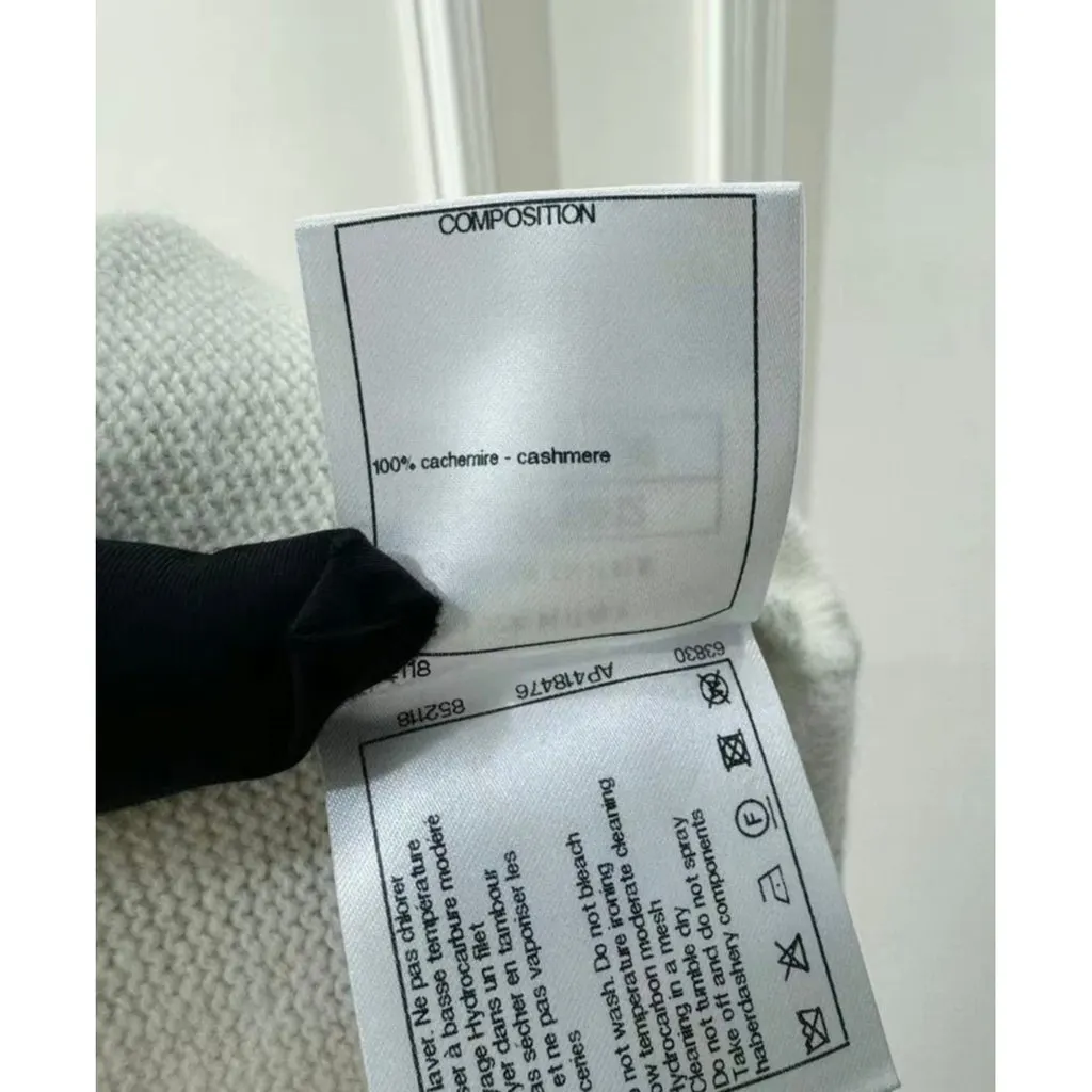 Chanel White Cashmere Knitwear White Cashmere Very good - Inside View