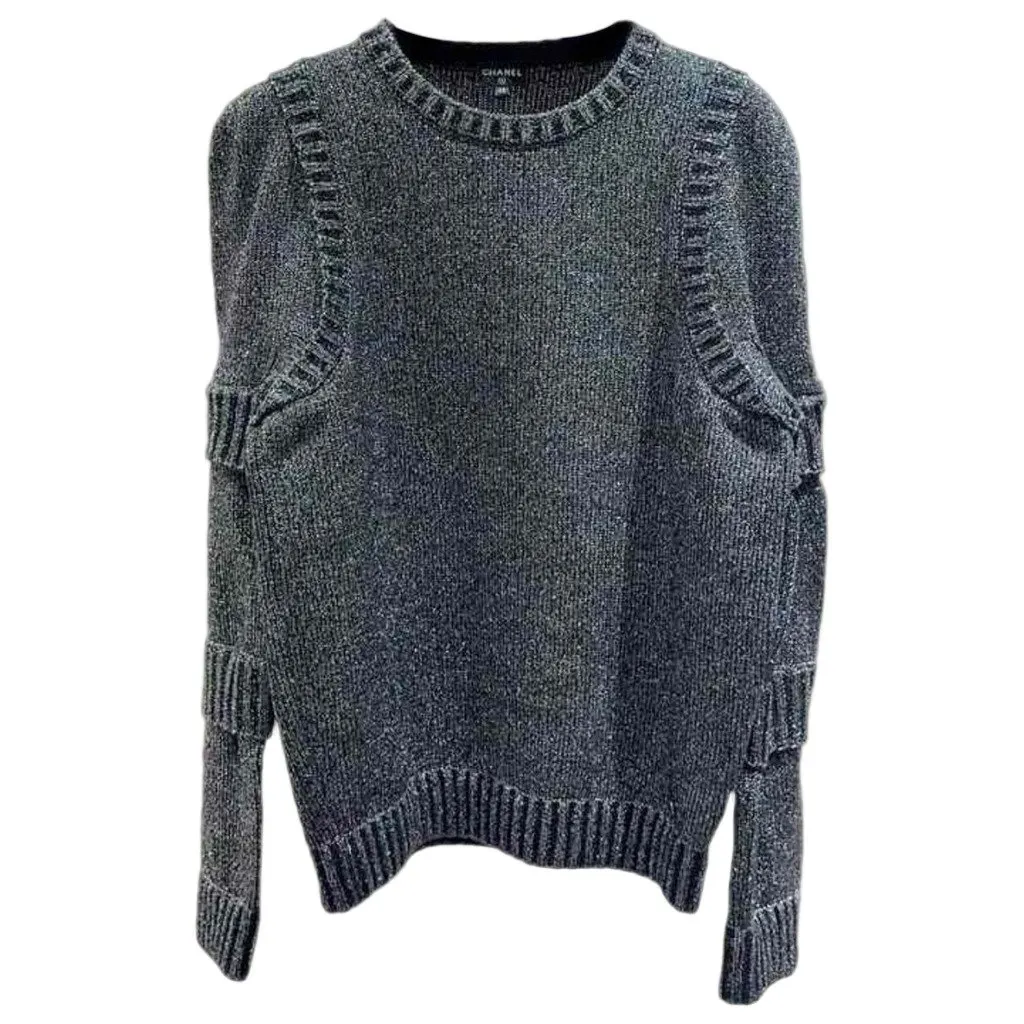 Chanel Grey Wool Knitwear Grey Wool Very good - Front View
