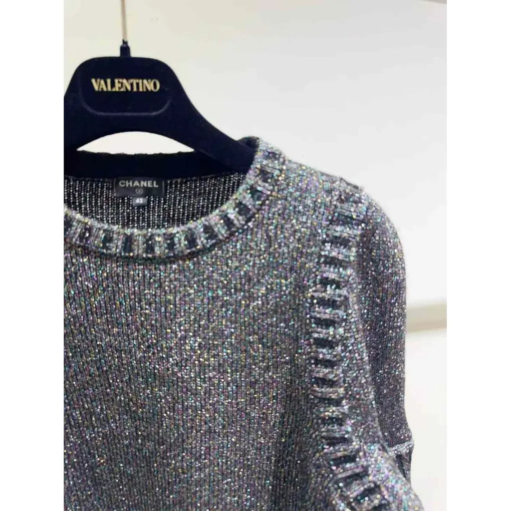 Chanel Grey Wool Knitwear Grey Wool Very good - Back View