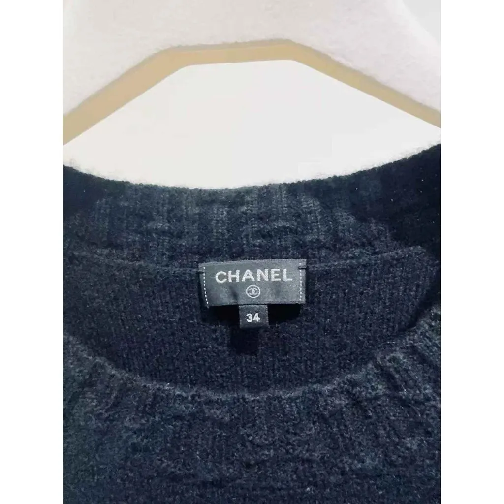 Chanel Black Cashmere Dress Black Cashmere Very good - Box View