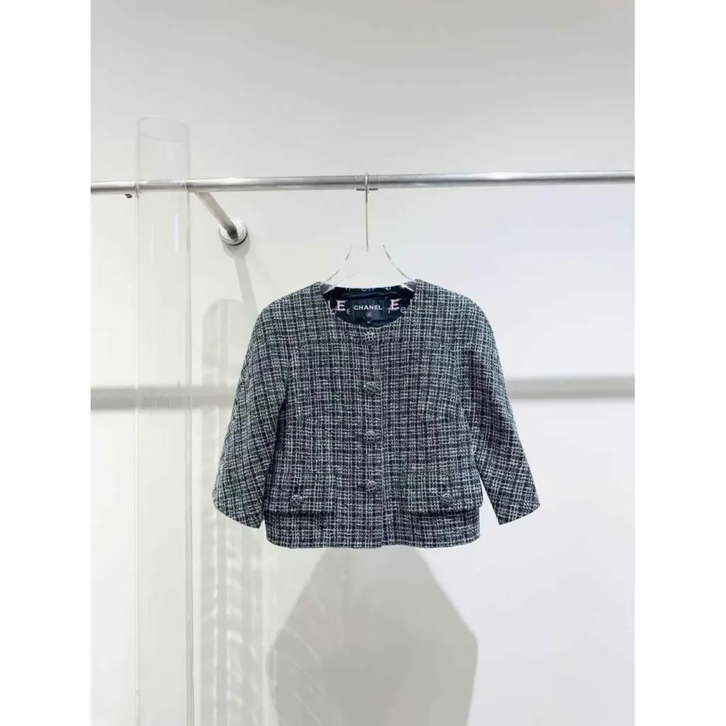 Chanel La Petite Veste Noire Tweed Jacket MultiColor Tweed Very good - Back View