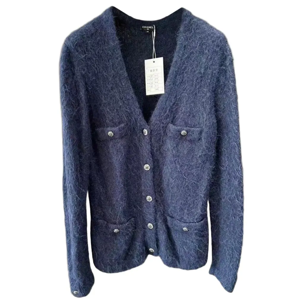 Chanel Navy Wool Knitwear Navy Wool Very good - Front View