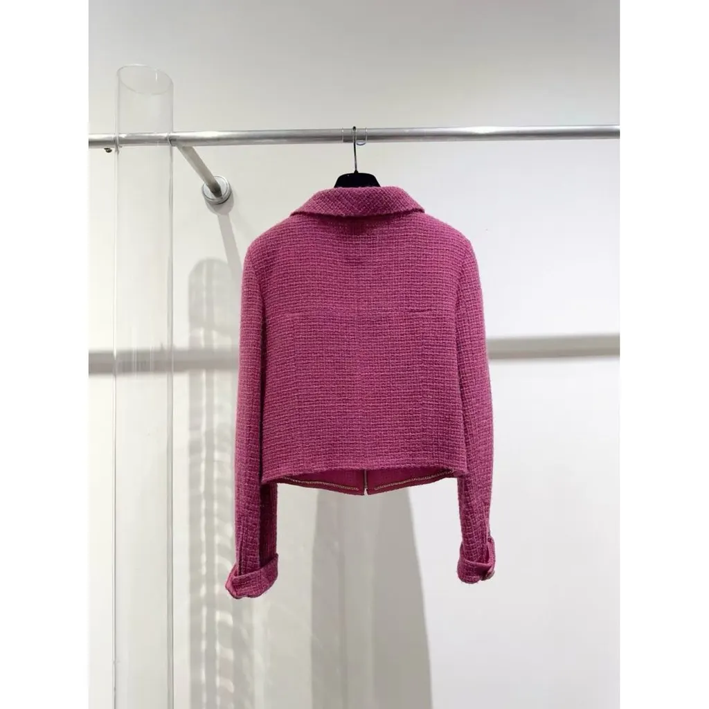 Chanel Wool Coat MultiColor Wool Very good - Model View