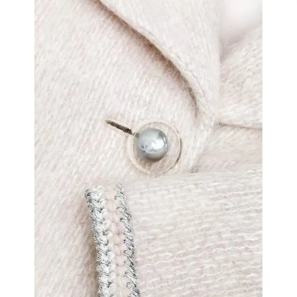 Chanel Pink Wool Coat Pink Wool Very good - Inside View
