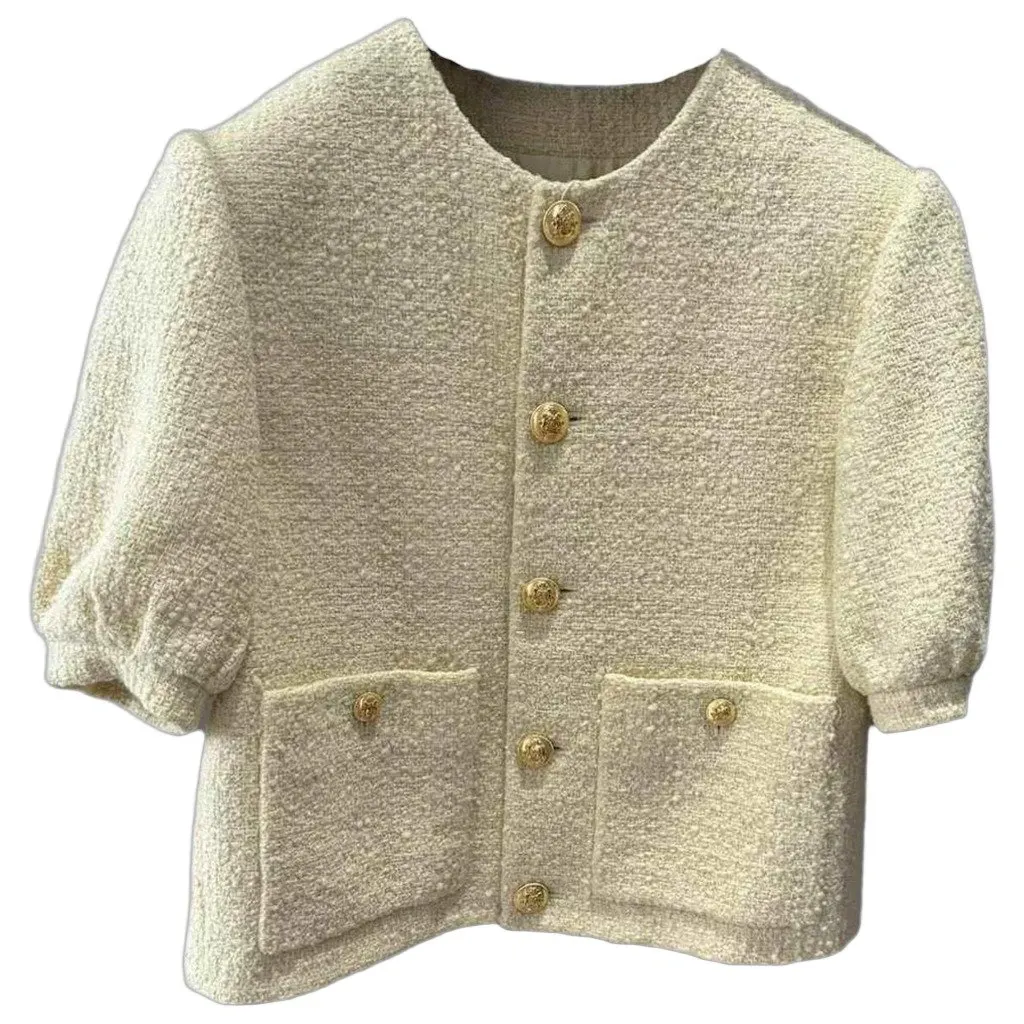 Celine Yellow Tweed Jacket Yellow Tweed Very good - Front View