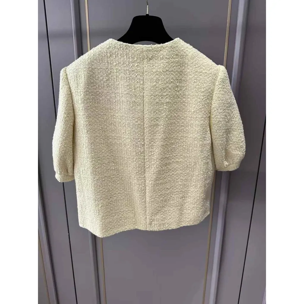 Celine Yellow Tweed Jacket Yellow Tweed Very good - Back View