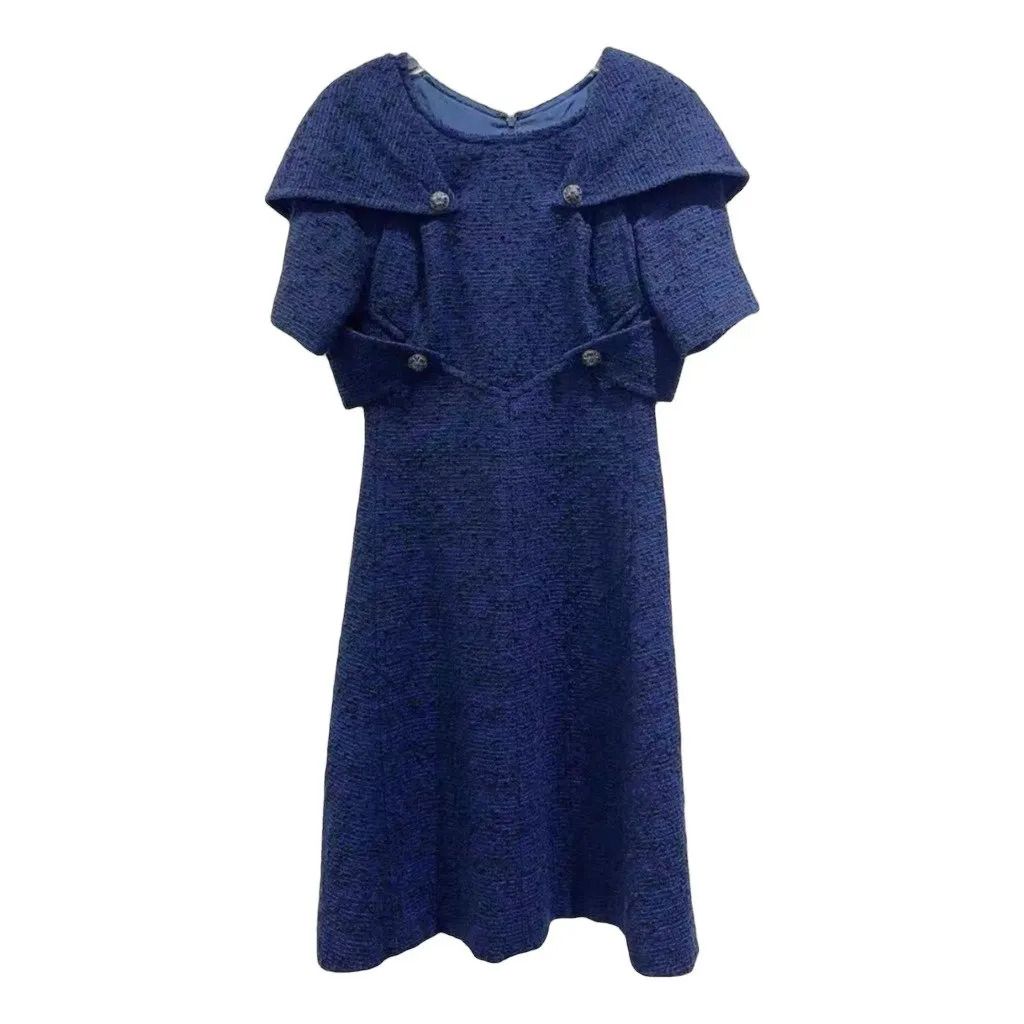 Chanel Wool Dress MultiColor Wool Very good - Front View