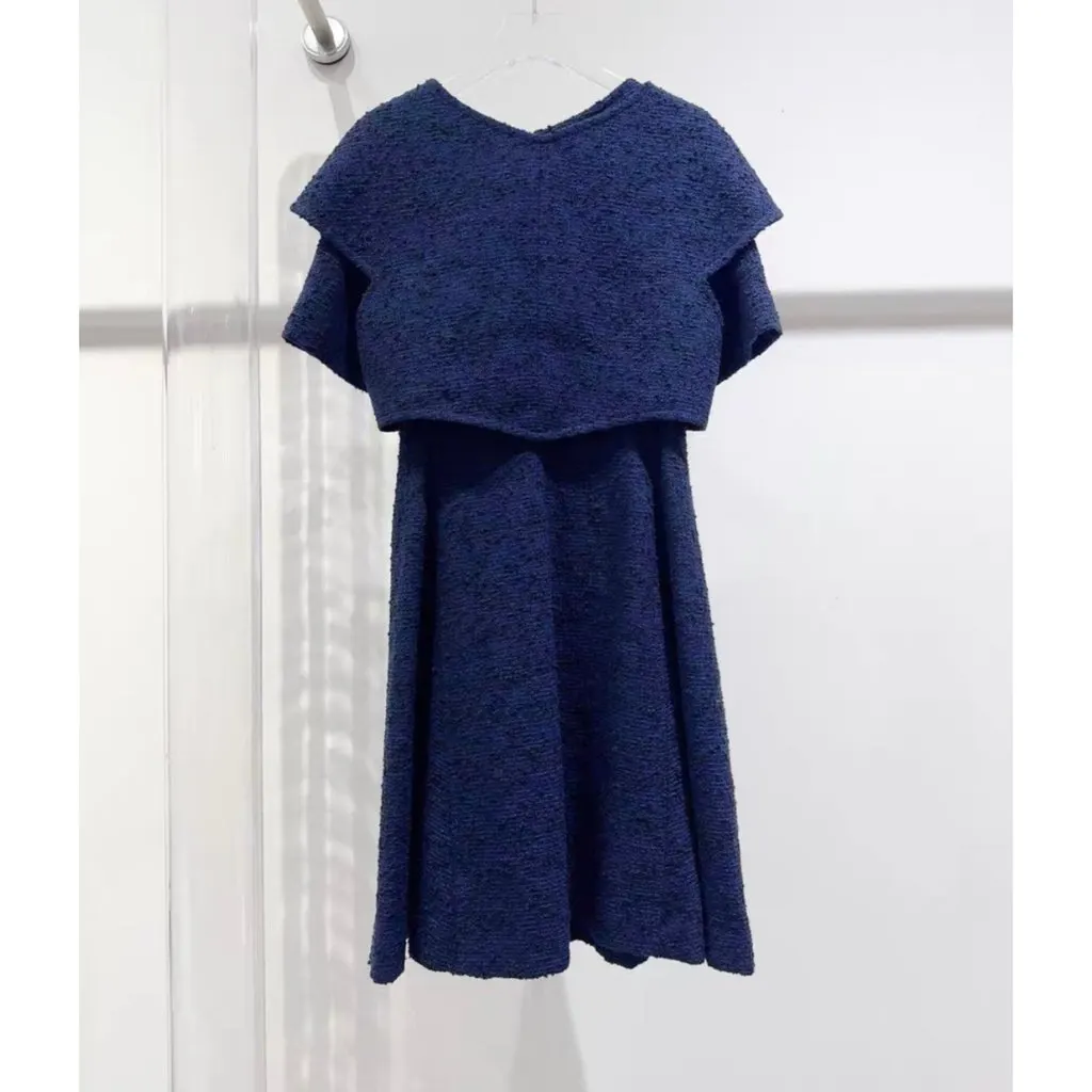 Chanel Wool Dress MultiColor Wool Very good - Back View