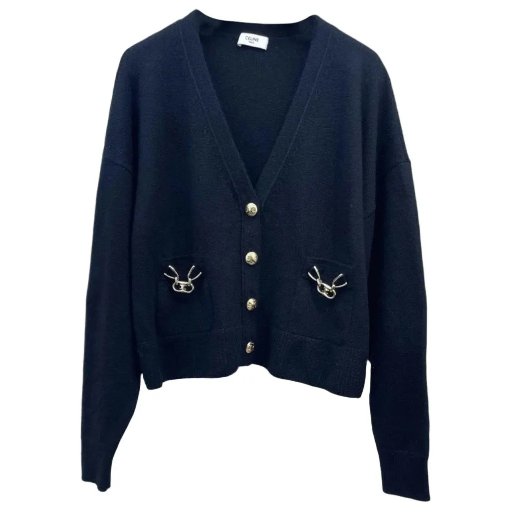 Celine Black Cashmere Knitwear Black Cashmere Very good - Front View