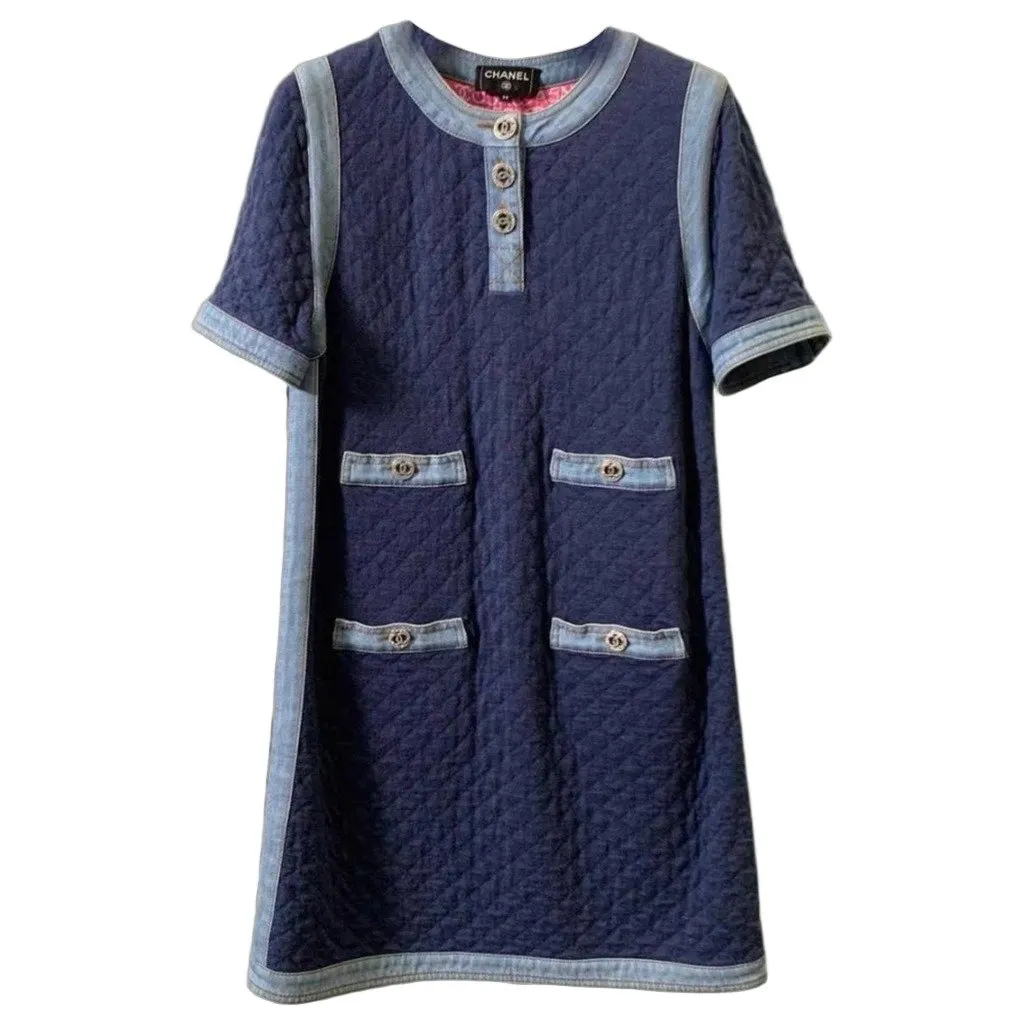 Chanel Cotton Dress MultiColor Cotton Very good - Front View