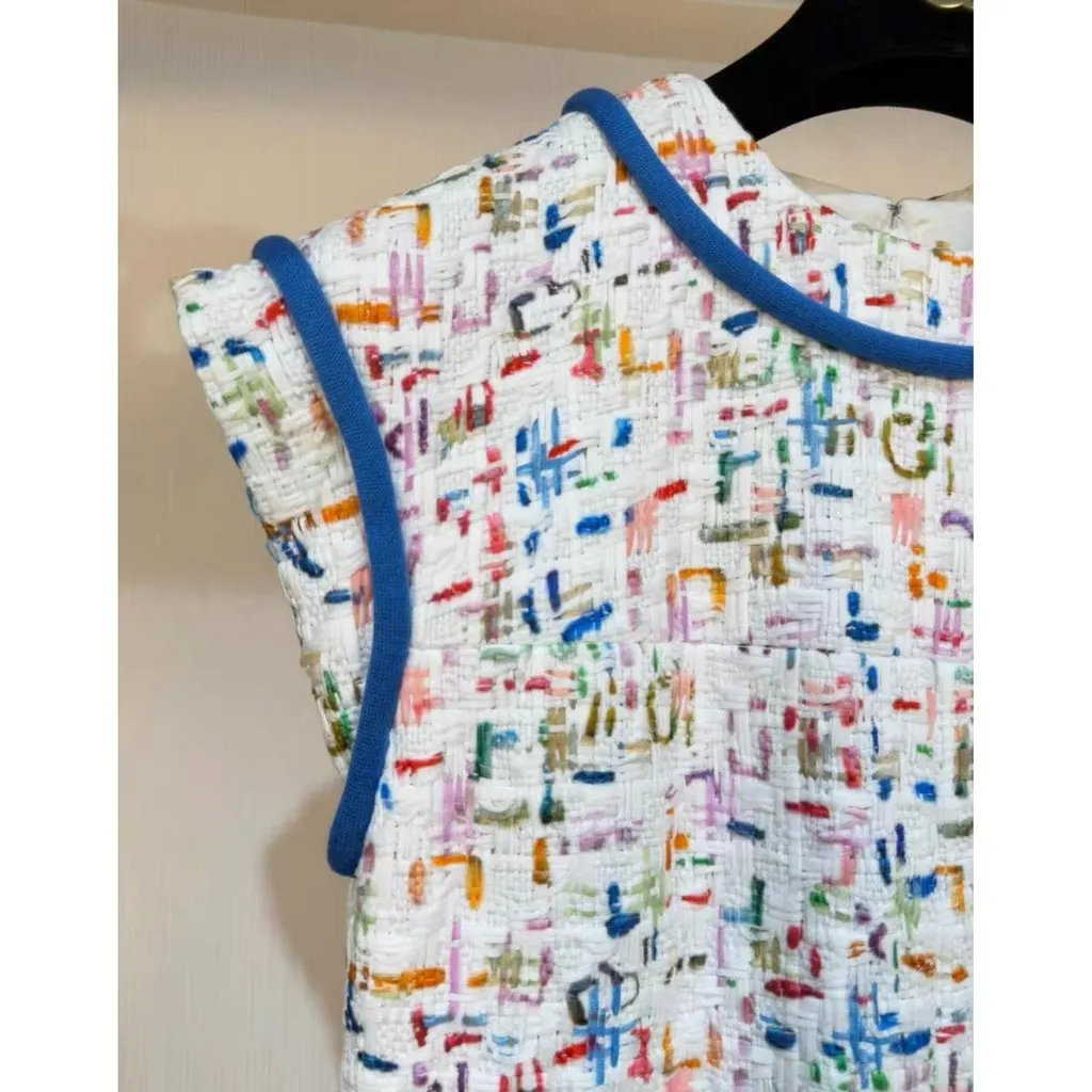 Chanel Cotton Dress MultiColor Cotton Very good - Back View