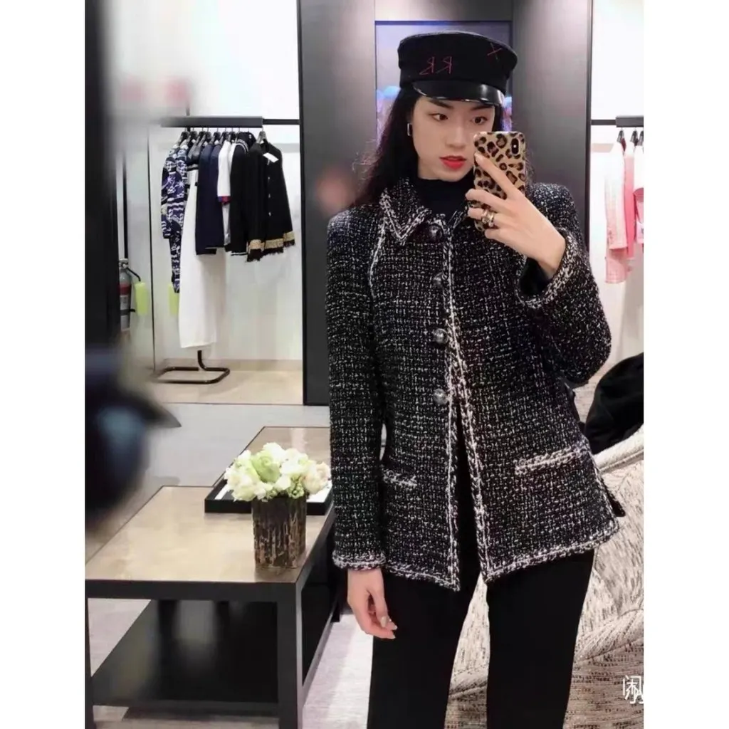 Chanel La Petite Veste Noire Wool Jacket MultiColor Wool Very good - Back View