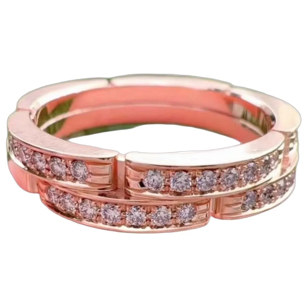 Cartier Maillon Panthere Pink Gold Ring MultiColor Very good - Front View