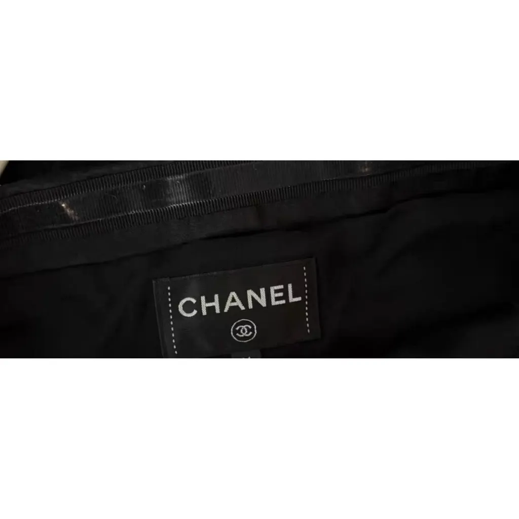 Chanel Black Wool Dress Black Wool Very good - Inside View