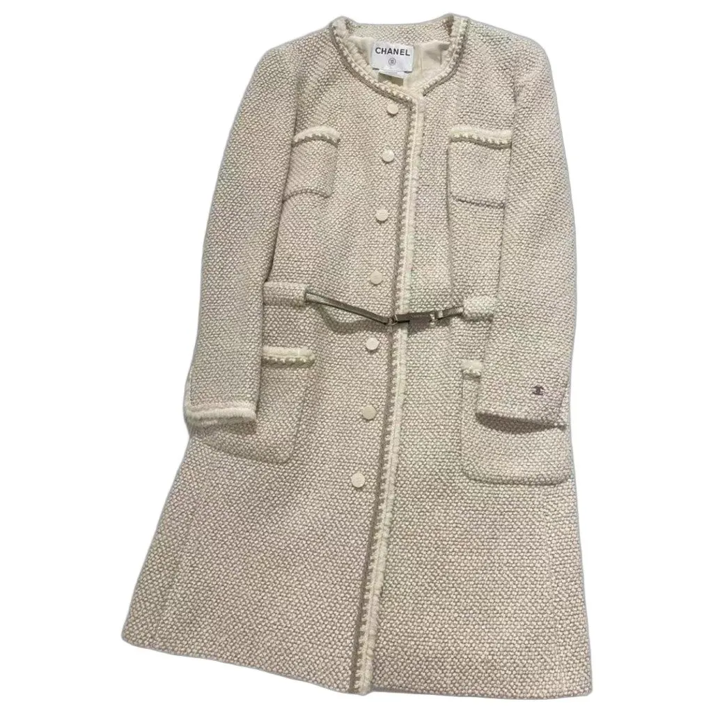 Chanel Wool Coat MultiColor Wool Very good - Front View