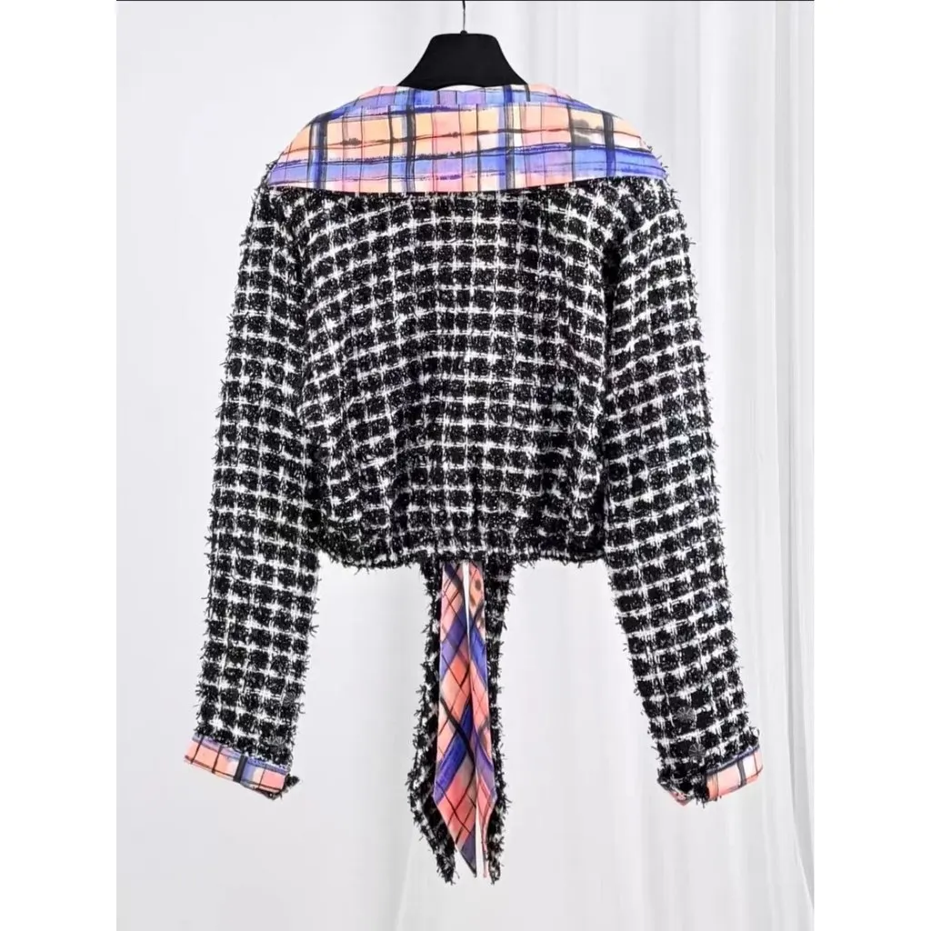 Chanel La Petite Veste Noire Tweed Jacket MultiColor Tweed Very good - Back View