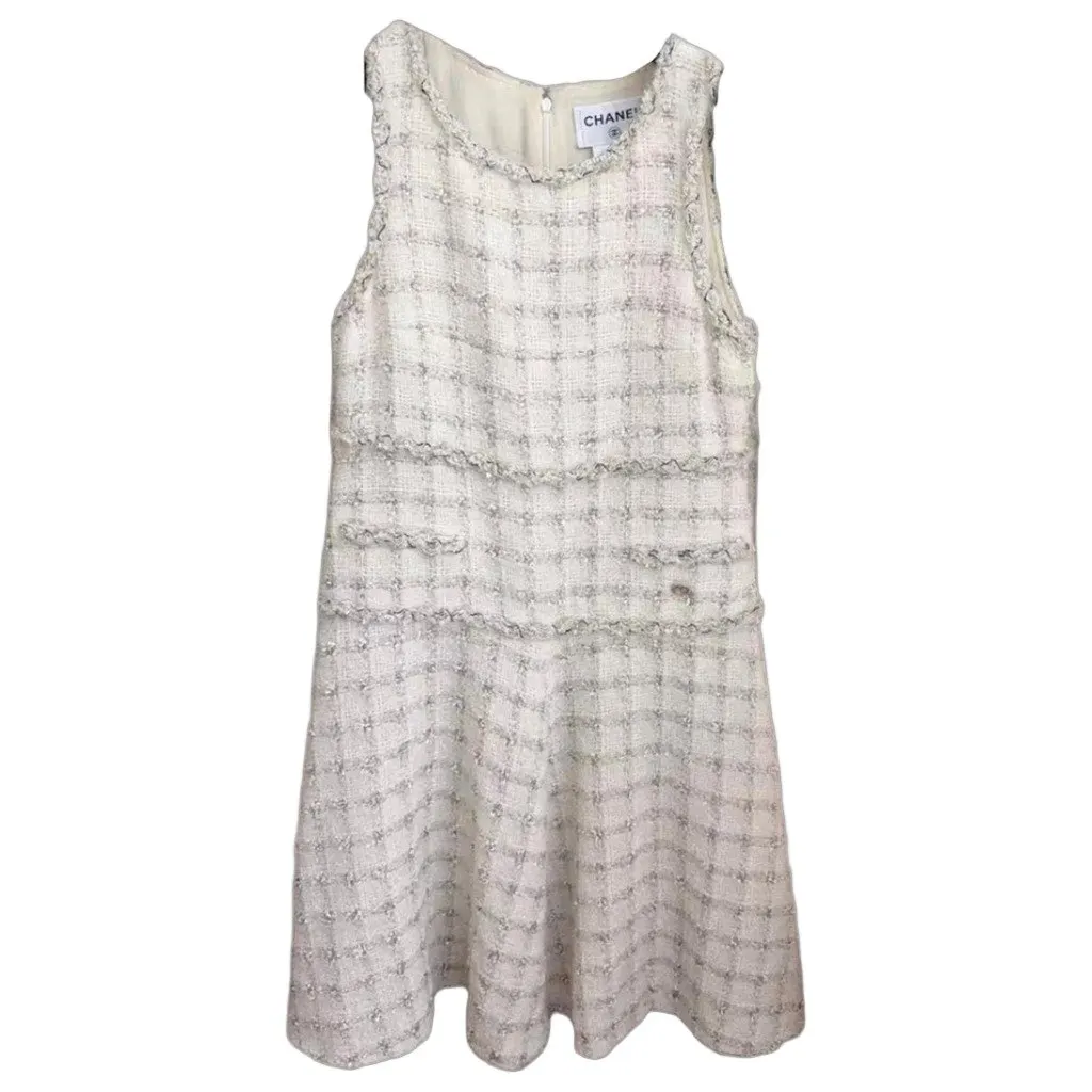 Chanel Wool Dress MultiColor Wool Very good - Front View