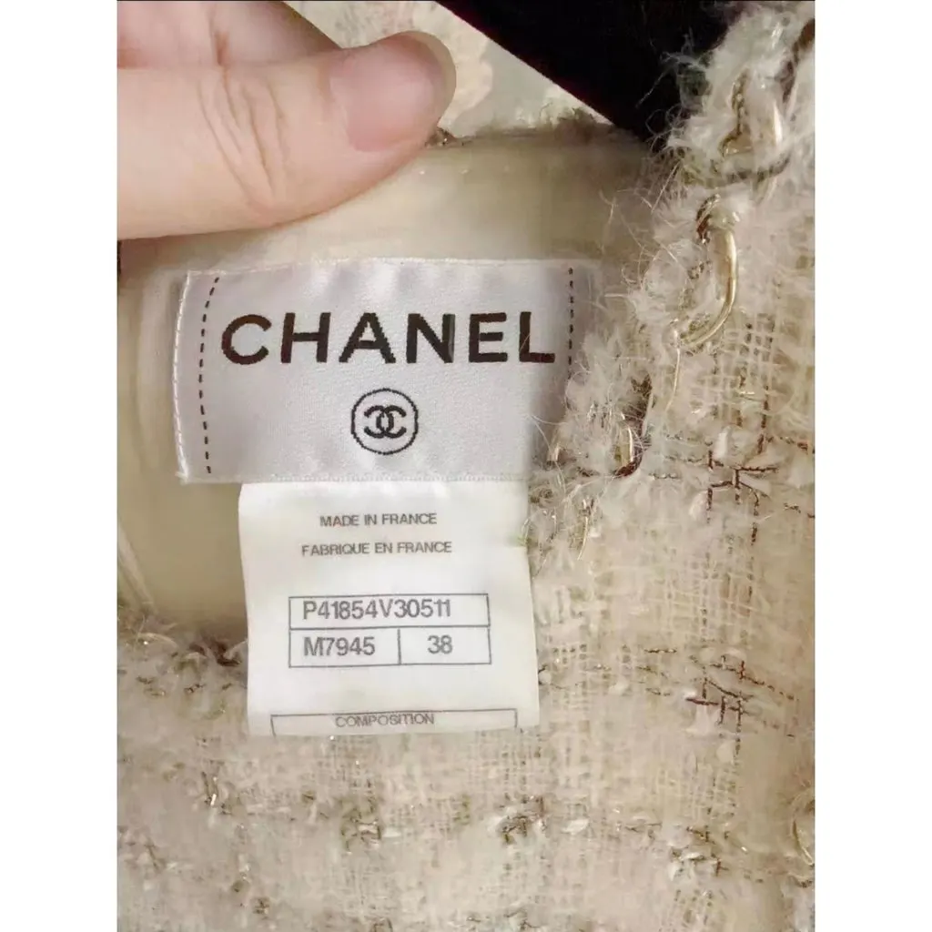 Chanel Wool Dress MultiColor Wool Very good - Inside View