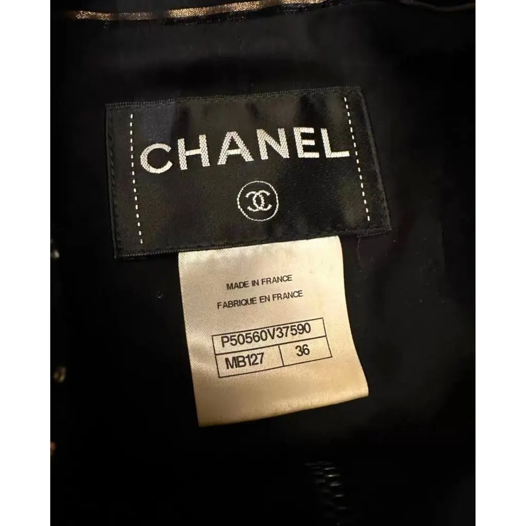Chanel La Petite Veste Noire Tweed Jacket MultiColor Tweed Very good - Inside View