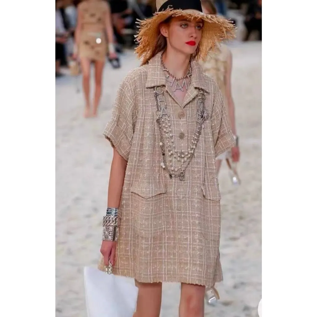 Chanel Tweed Dress MultiColor Tweed Very good - Box View