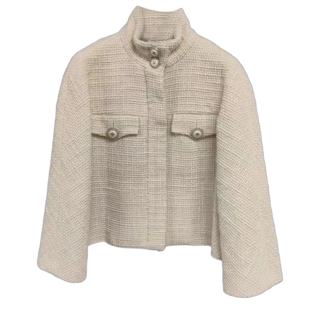 Chanel Wool Coat MultiColor Wool Very good - Front View