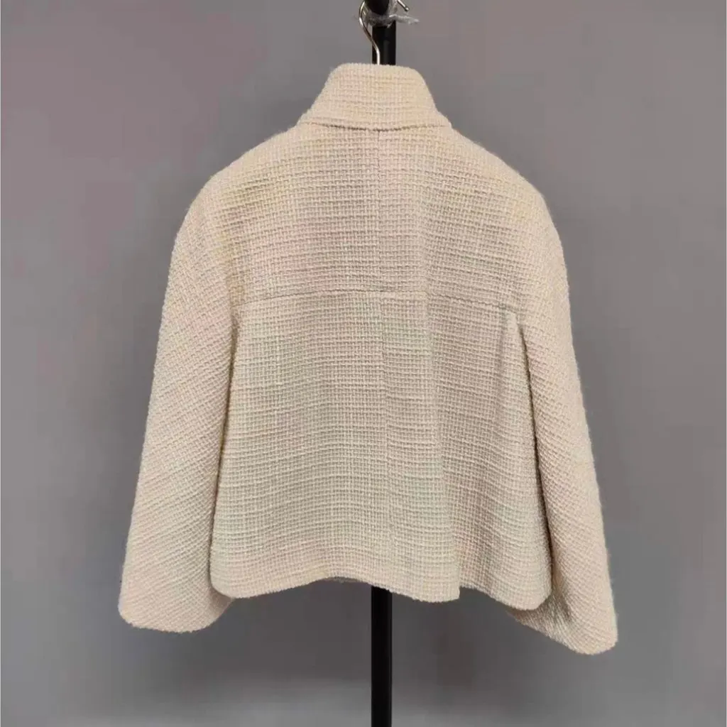 Chanel Wool Coat MultiColor Wool Very good - Back View