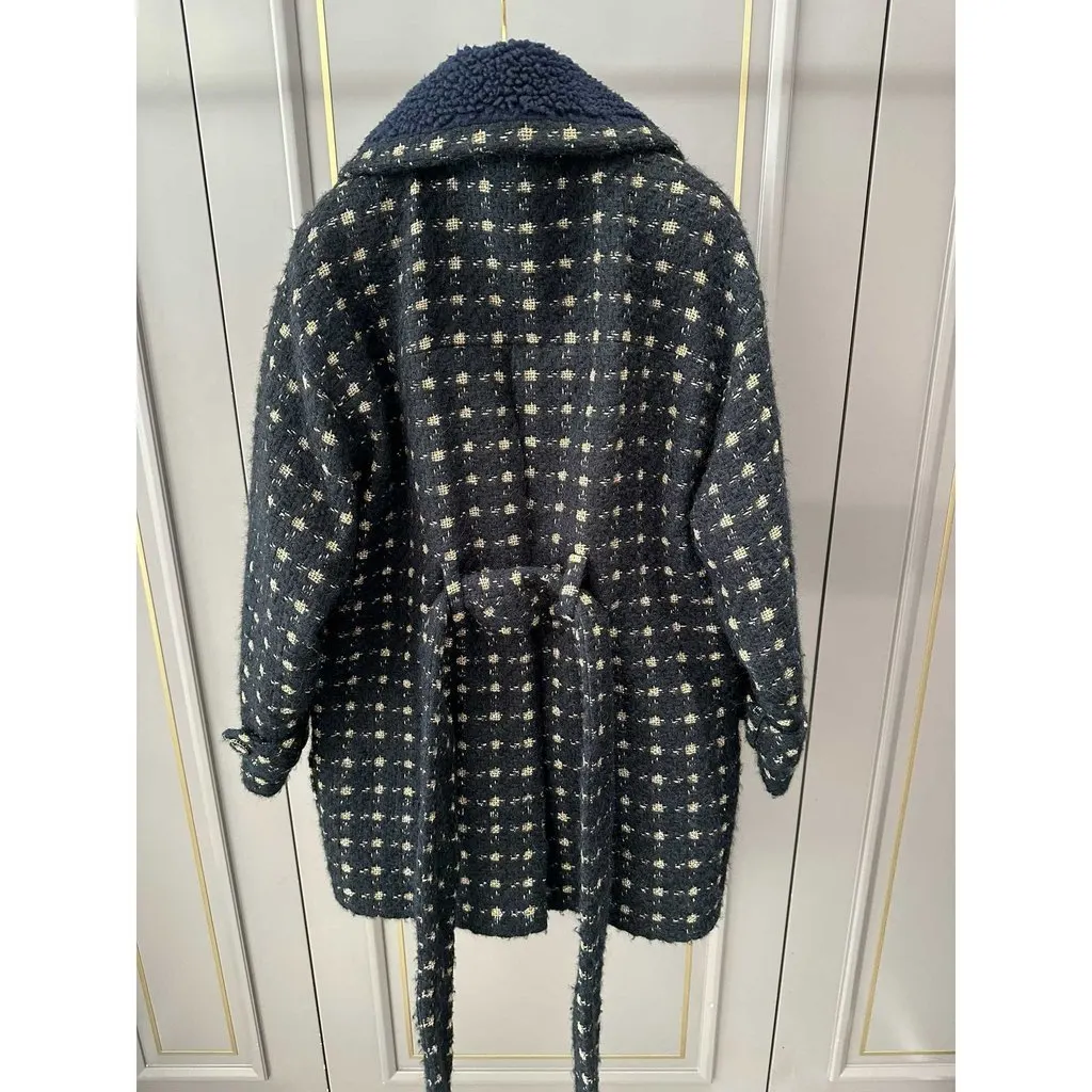 Chanel Wool Coat MultiColor Wool Very good - Back View