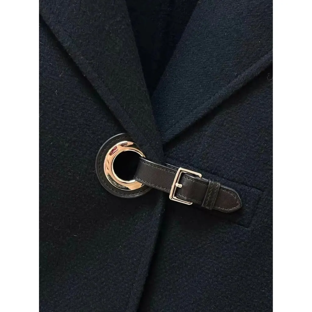 Hermès Navy Cashmere Coat Navy Cashmere Very good - Box View