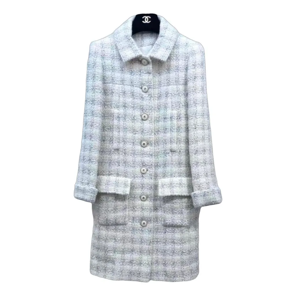Chanel Wool Coat MultiColor Wool Very good - Front View