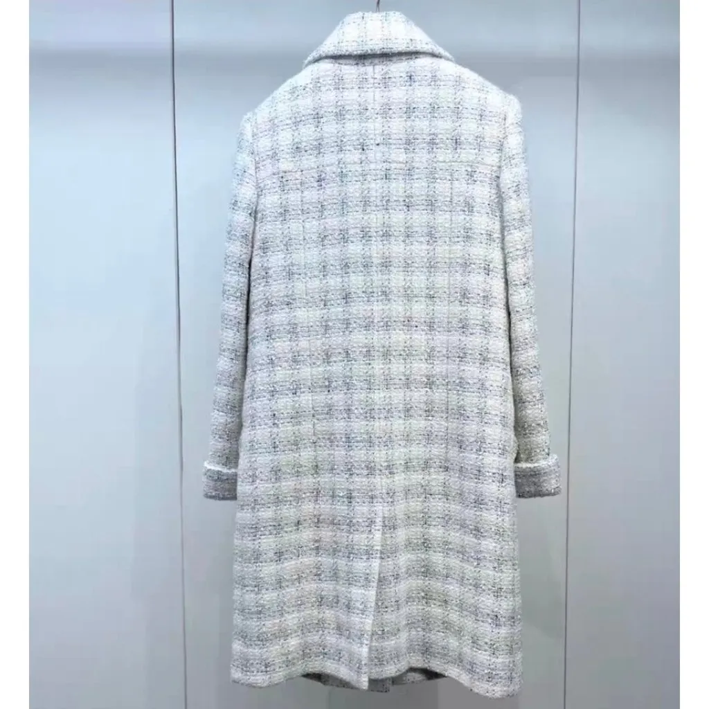 Chanel Wool Coat MultiColor Wool Very good - Back View