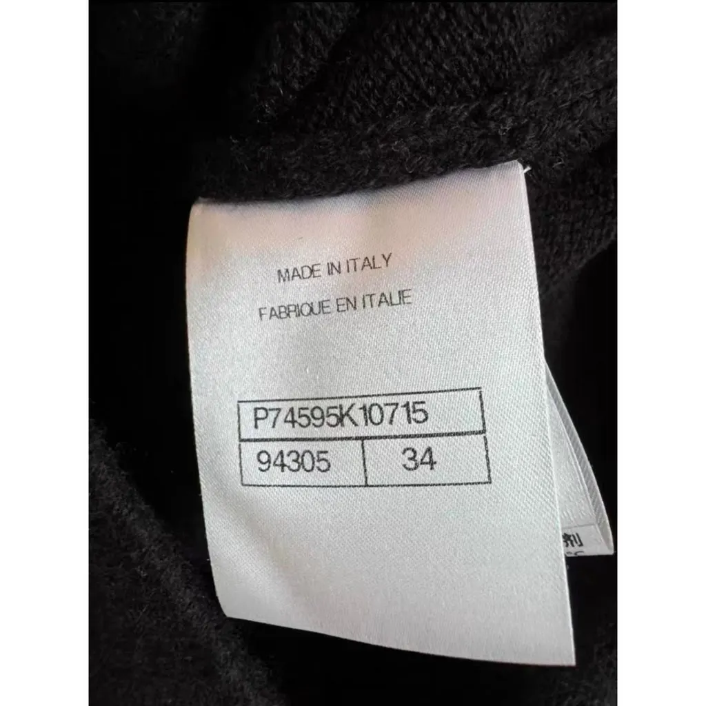Chanel Black Cashmere Dress Black Cashmere Very good - Back View