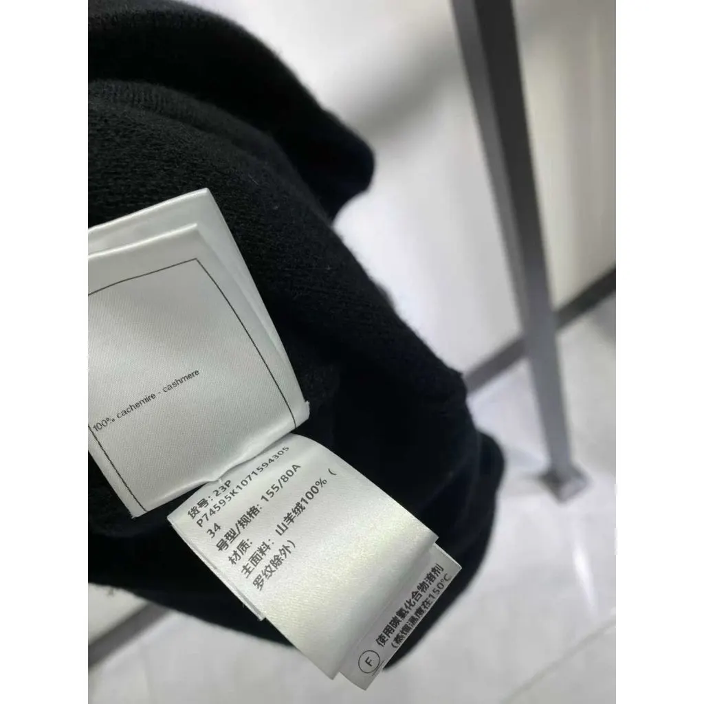 Chanel Black Cashmere Dress Black Cashmere Very good - Inside View