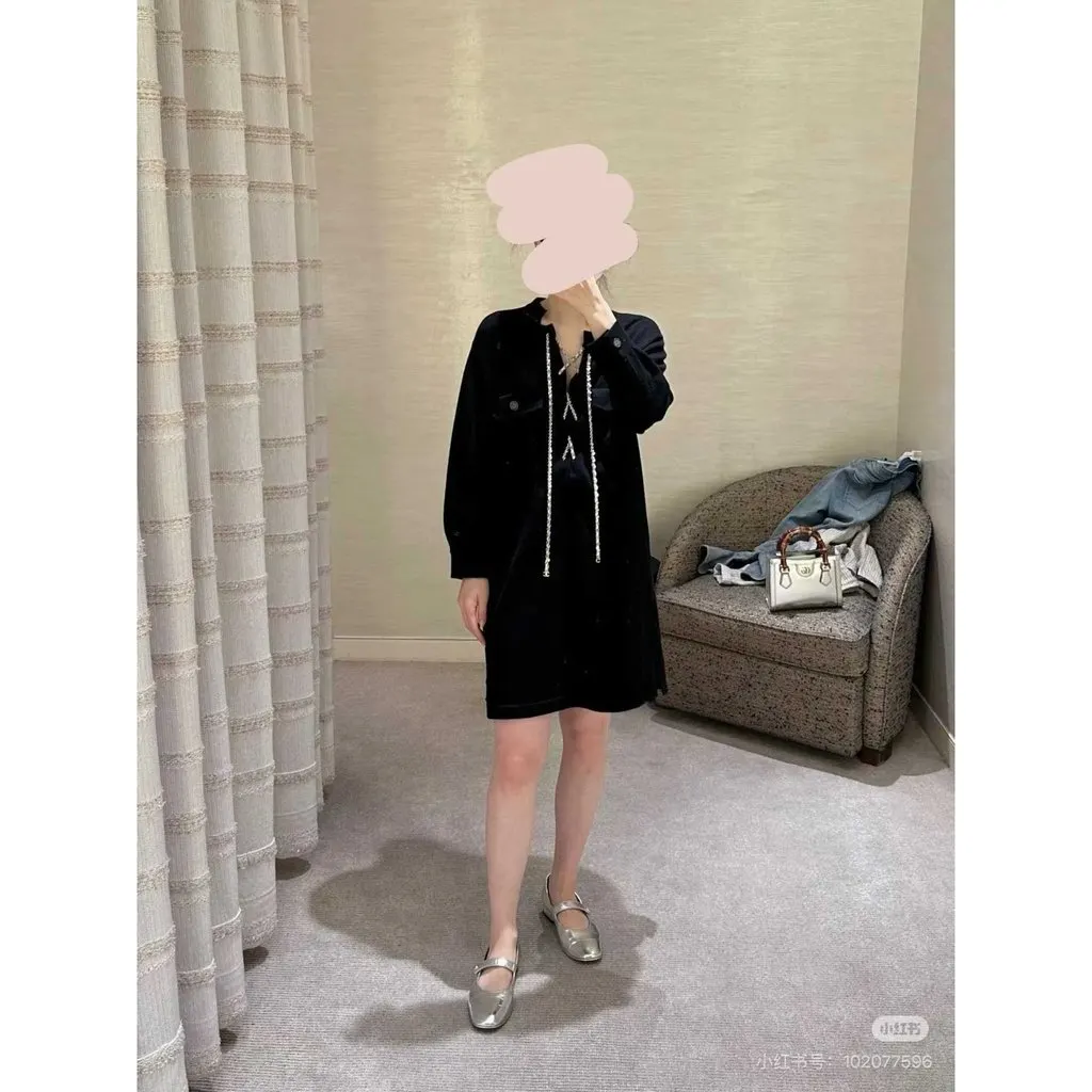 Chanel Black Cashmere Dress Black Cashmere Very good - Box View