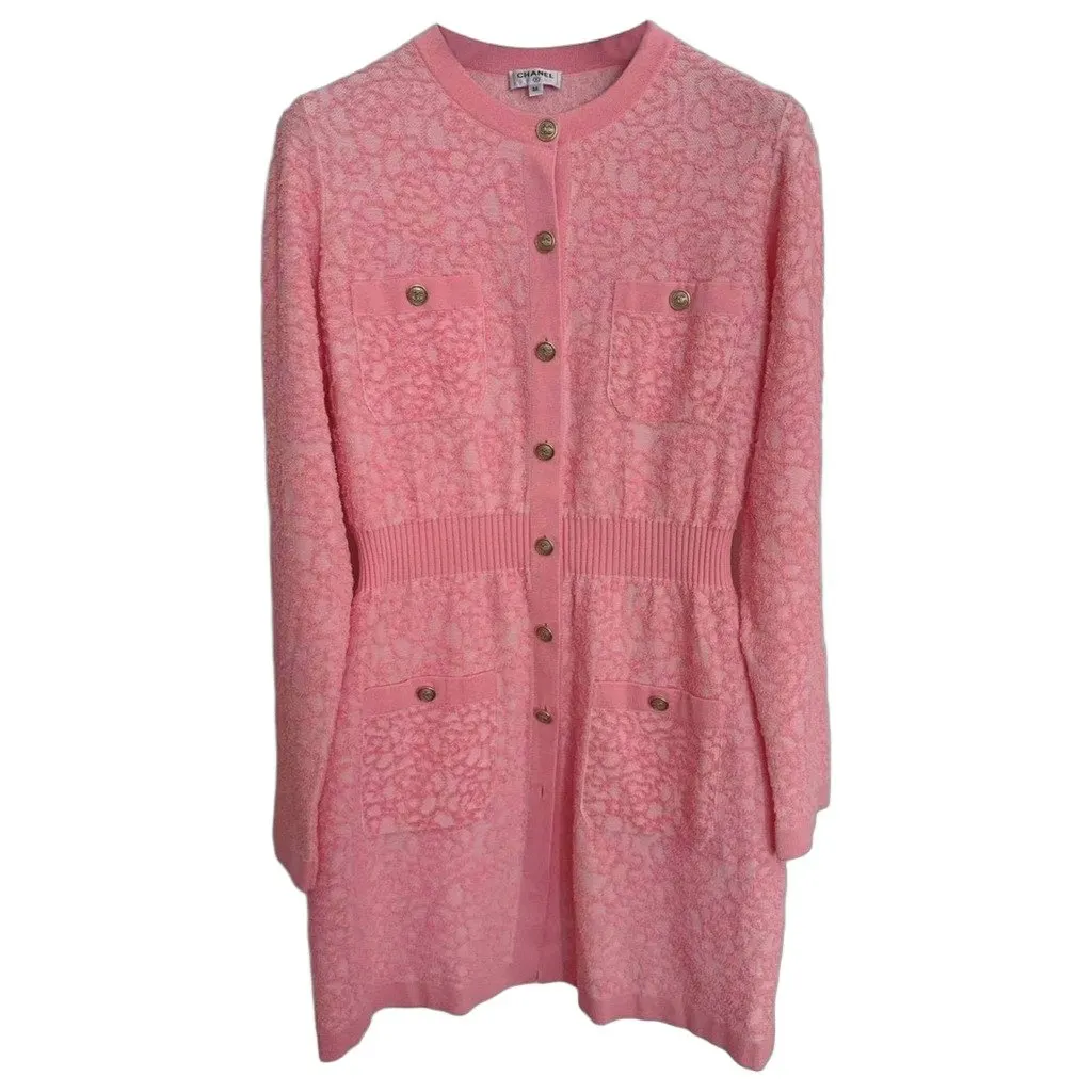 Chanel Pink Cotton Dress Pink Cotton Very good - Front View