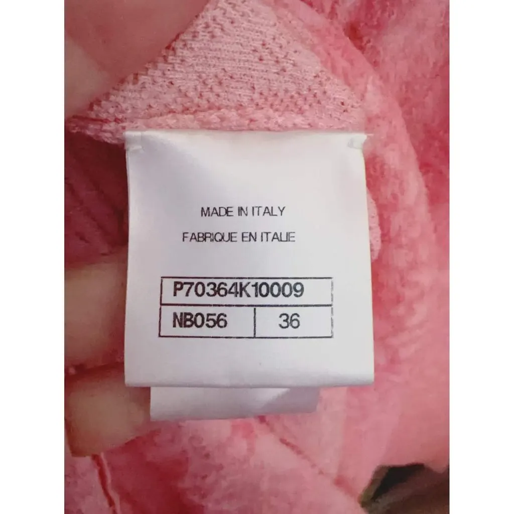 Chanel Pink Cotton Dress Pink Cotton Very good - Inside View