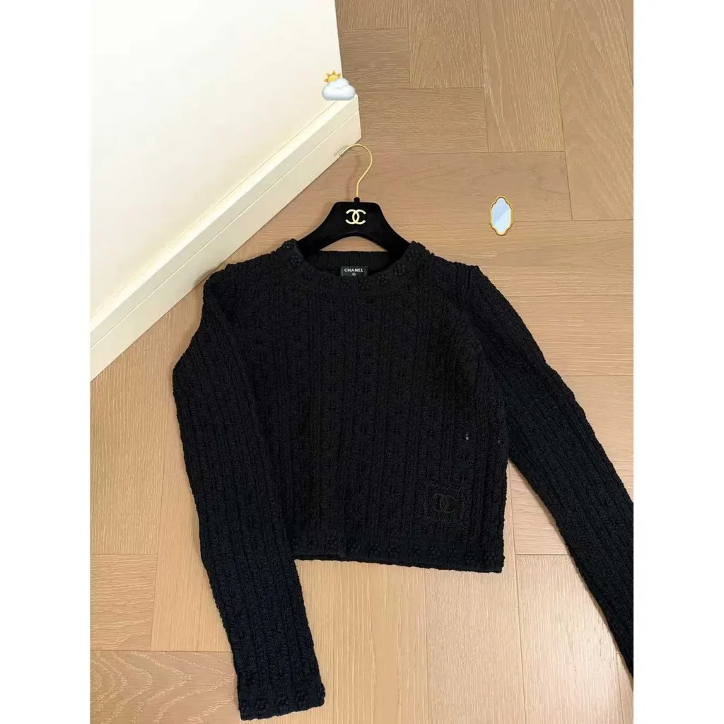Chanel Black Cotton Knitwear Black Cotton Very good - Inside View