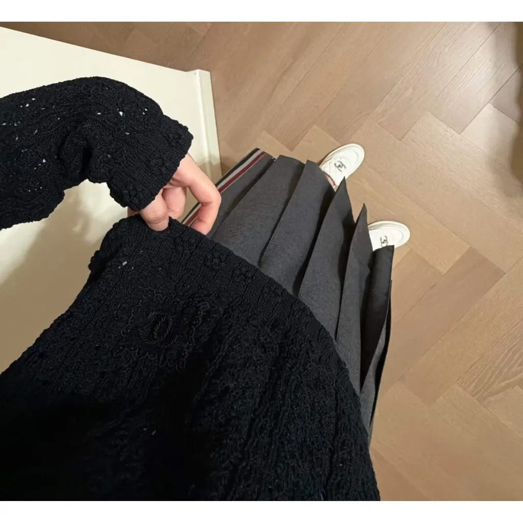 Chanel Black Cotton Knitwear Black Cotton Very good - Box View