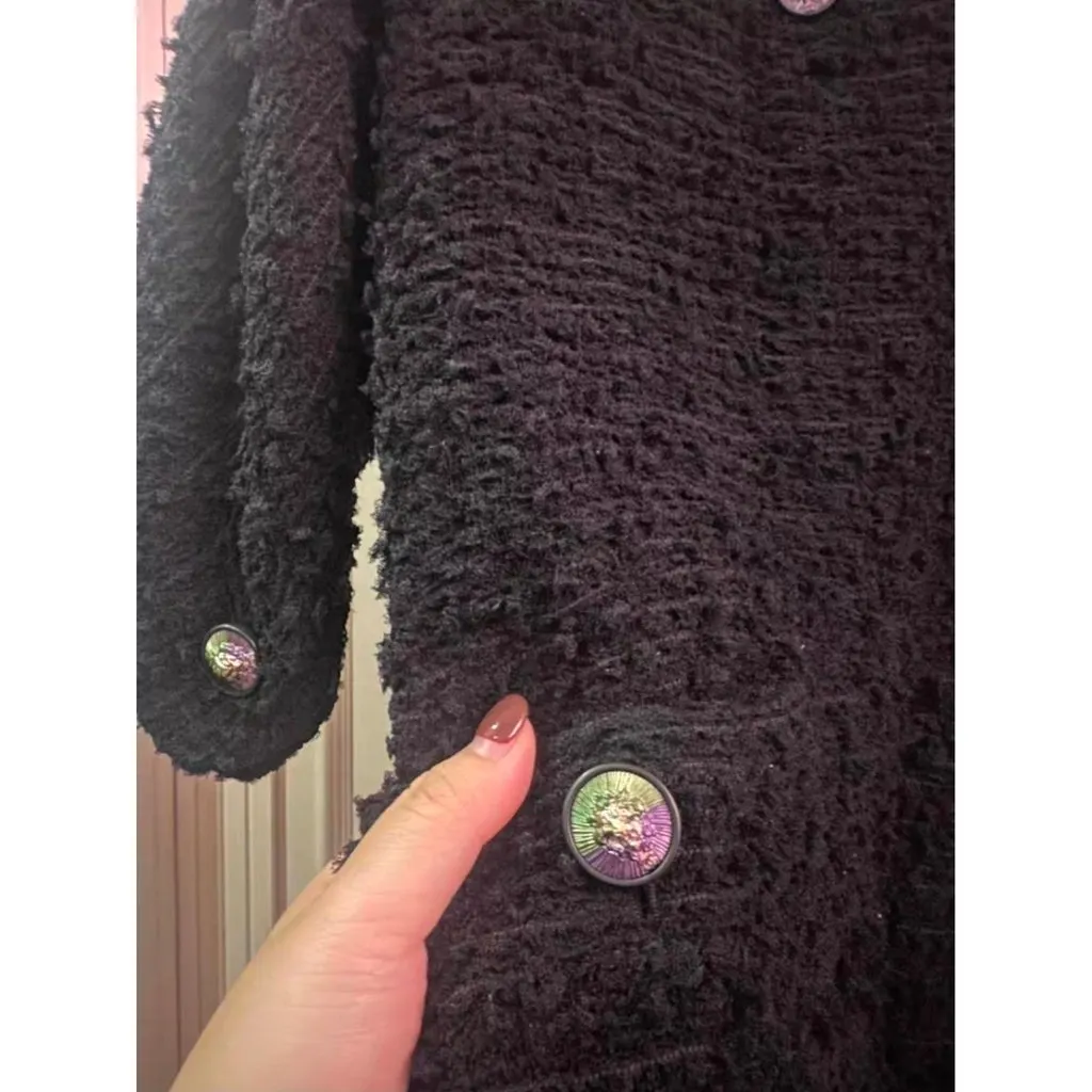 Chanel Black Tweed Dress Black Tweed Very good - Inside View