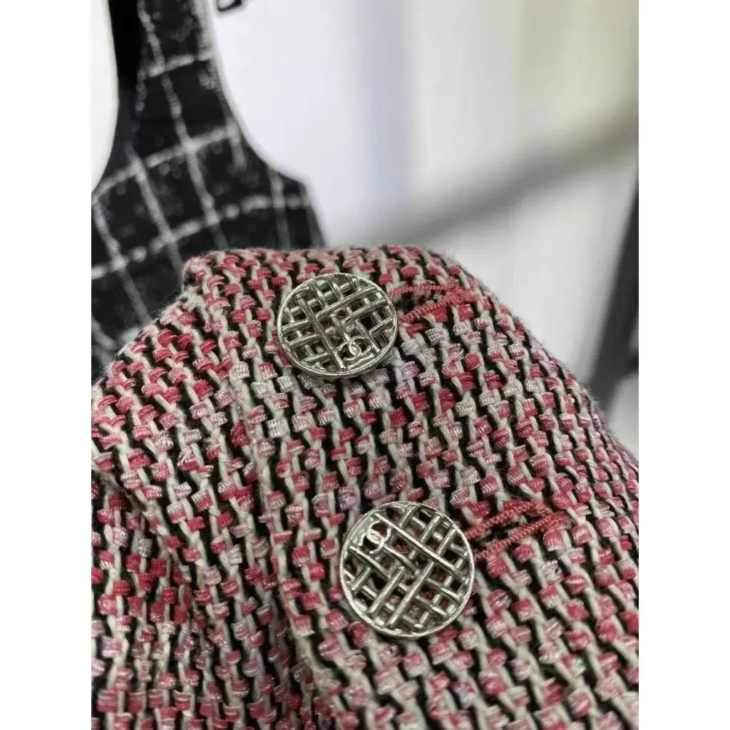 Chanel Tweed Dress MultiColor Tweed Very good - Back View
