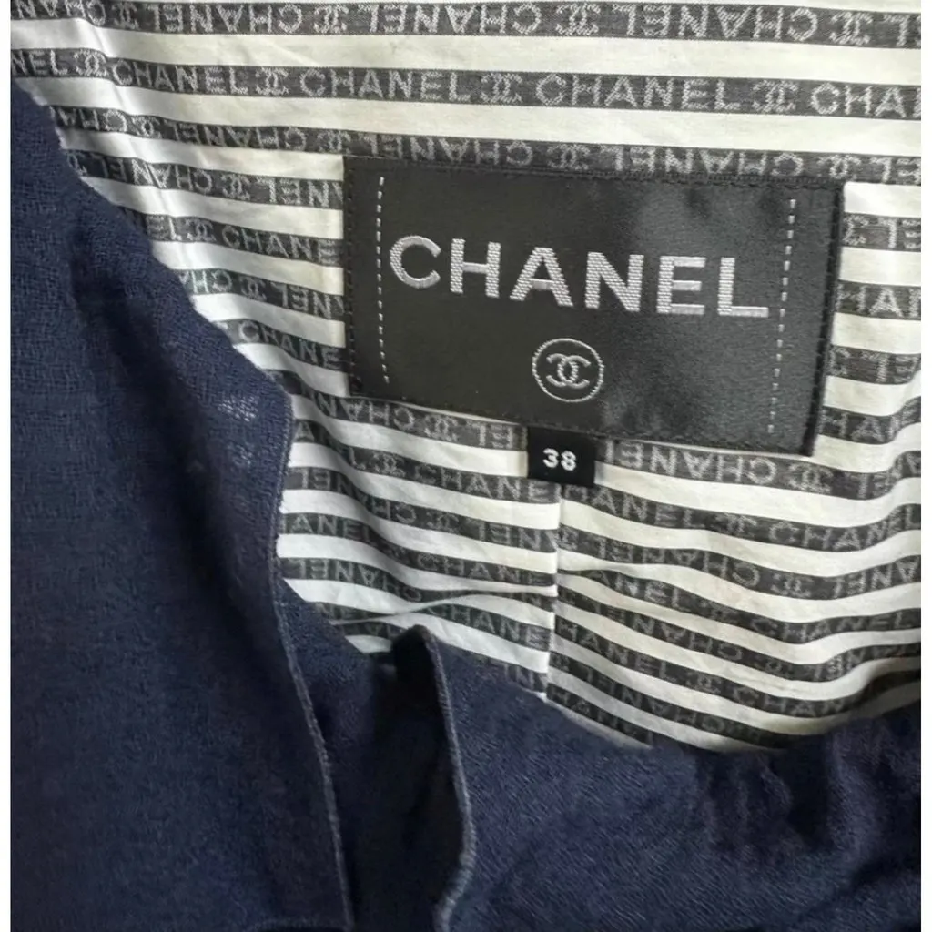 Chanel Wool Coat MultiColor Wool Very good - Back View