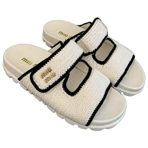 Miu Miu Cloth Sandals MultiColor Very good - Front View