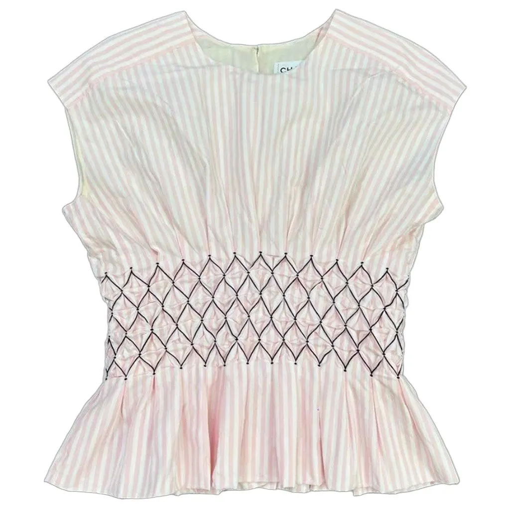 Chanel Pink Cotton Top Pink Cotton Very good - Front View